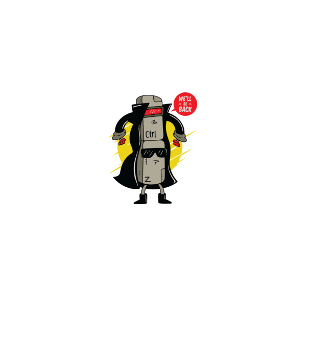 Ctrl Z Terminator Parodie model gri pe tricou