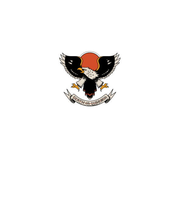 Eagle Tatuaj model gri pe tricou