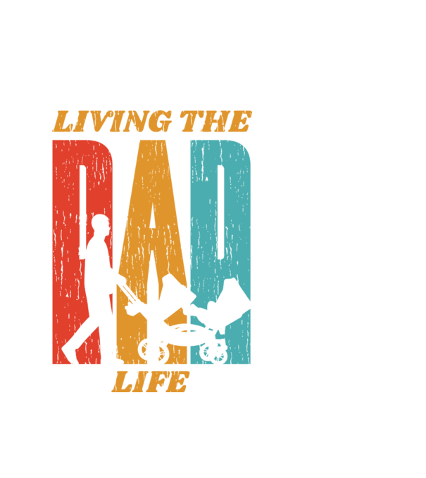 Dad Life pentru tata model alb pe tricou