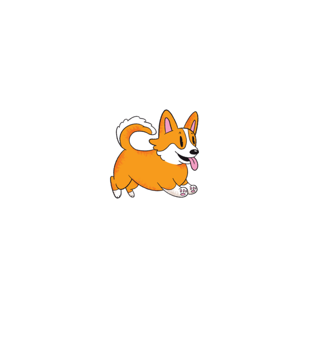 Tată de Corgi model negru pe tricou