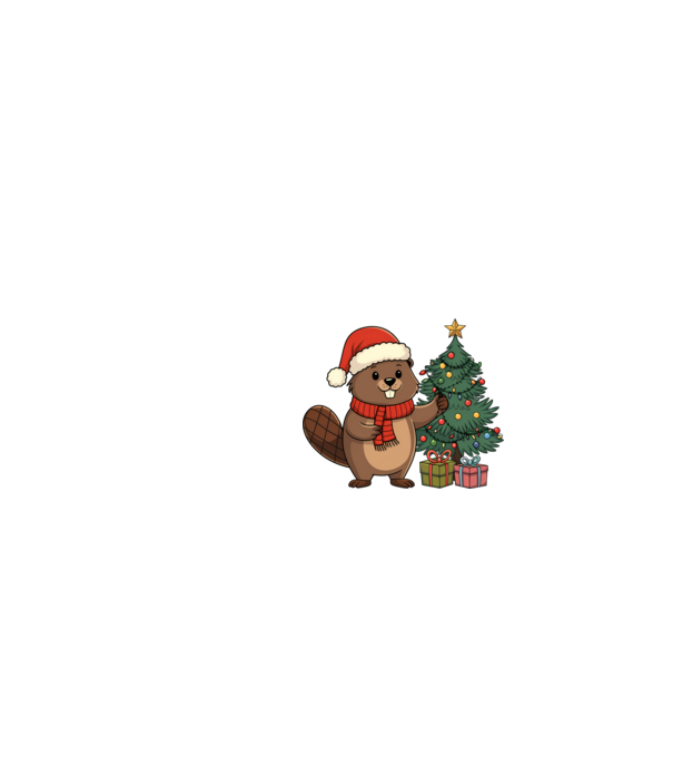 Bober Kurwa Christmas 2 model alb pe tricou