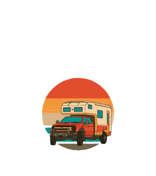 Campervan Retro model negru pe tricou