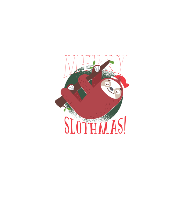Merry Slothmas Crăciun cu Leneș model negru pe tricou