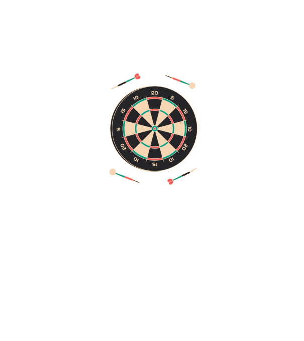 Tablă Darts model negru pe tricou