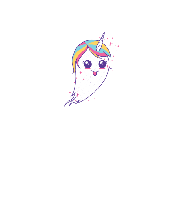 Unicorn Fantoma model alb pe tricou