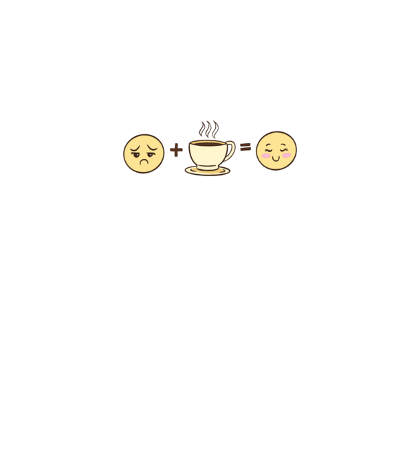 Cafea Fericire model albastru închis pe tricou