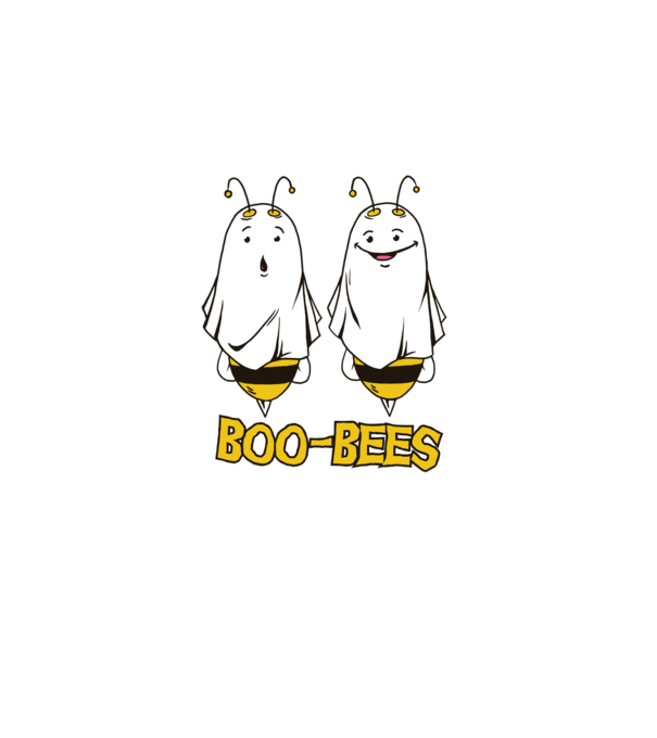 Boo Bees - Albine fantomă Halloween model albastru deschis pe tricou
