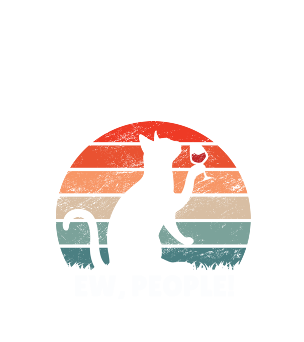 Ew, oameni - Pisică model negru pe tricou