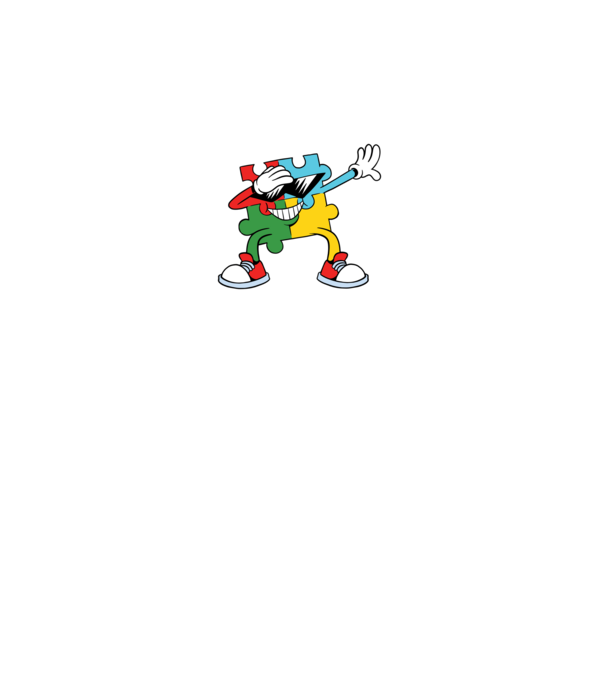 Autist DAB Puzzle model negru pe tricou