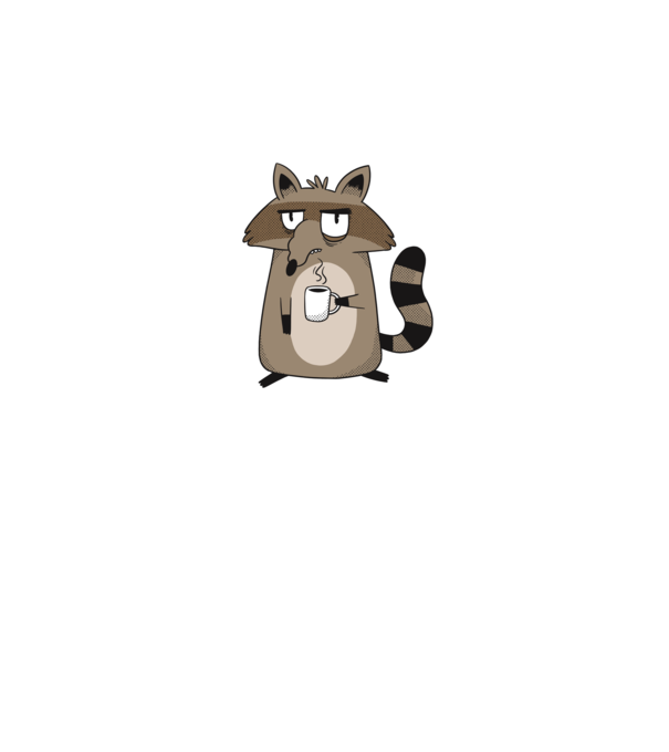Raton cu cafea model gri pe tricou