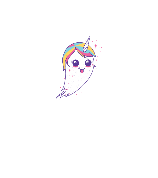 Unicorn Fantoma model alb pe tricou