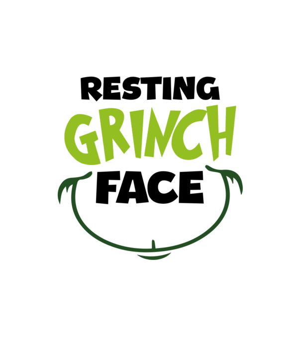 Resting Grinch face model nisipiu pe tricou