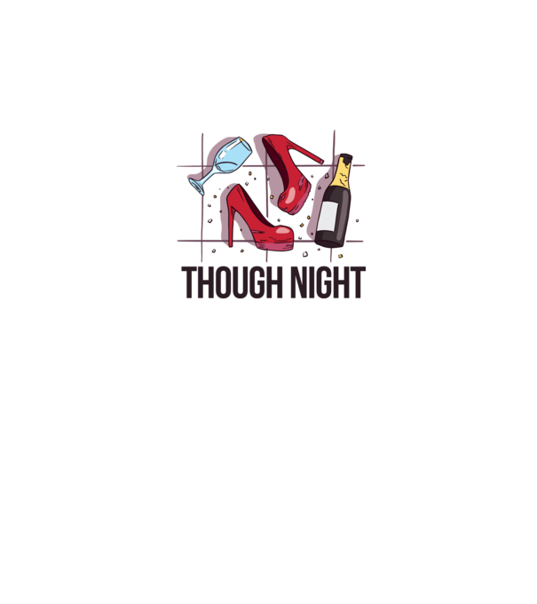 Though Night - seară grea model alb pe tricou