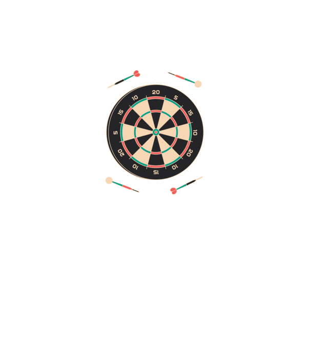Tablă Darts model negru pe tricou