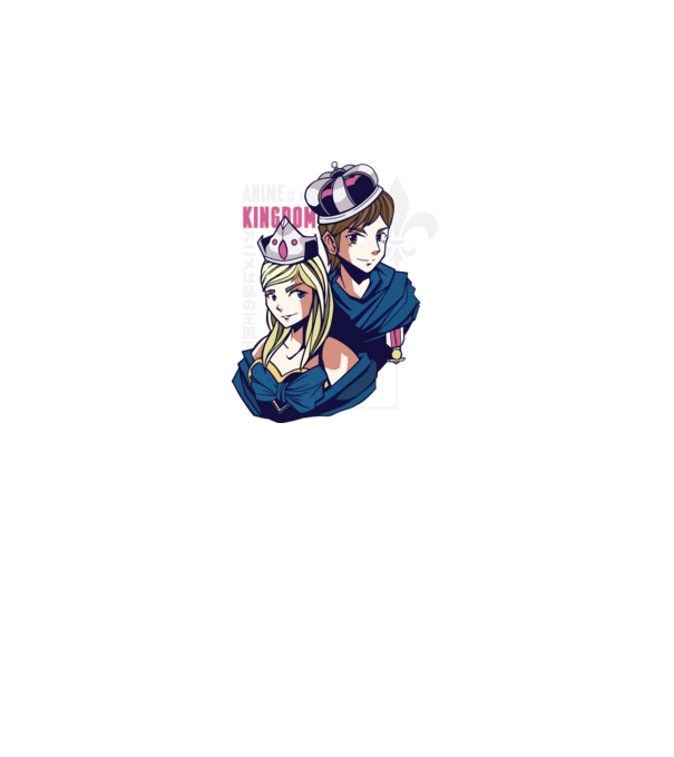 Anime este Regatul meu model albastru regal pe tricou