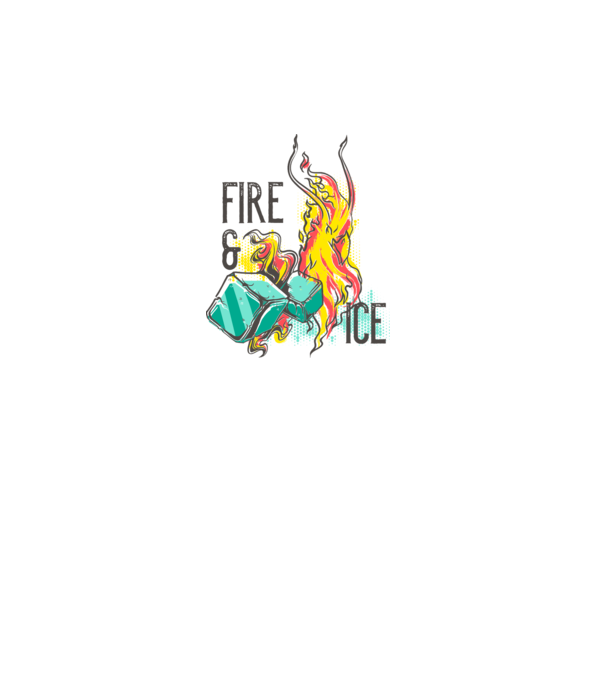 Fire and Ice model roz pe tricou