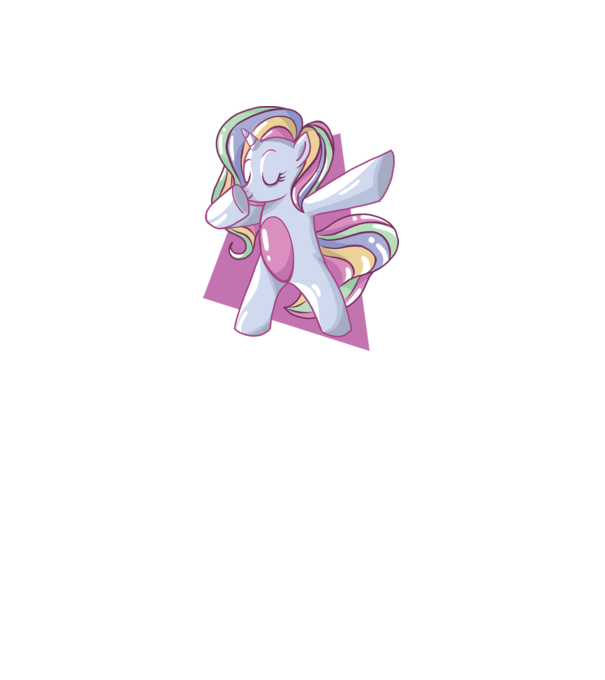 Unicorn DAB model albastru închis pe tricou