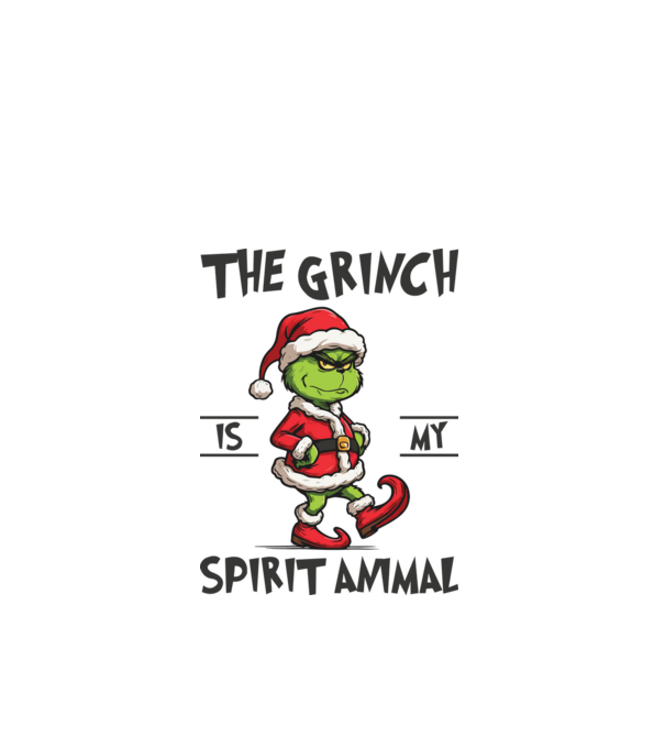 Grinch is my spirit animal model alb pe tricou