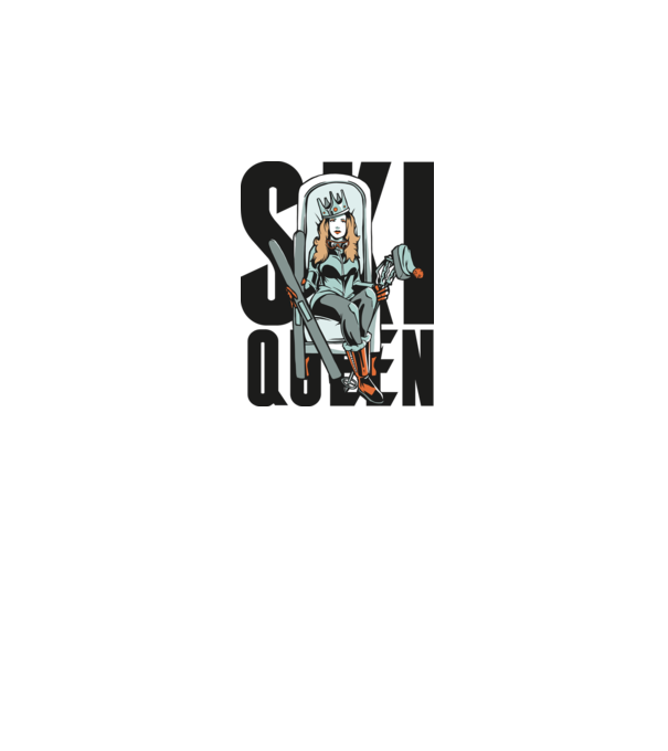 Ski Queen - Regină schioară model roz pe tricou