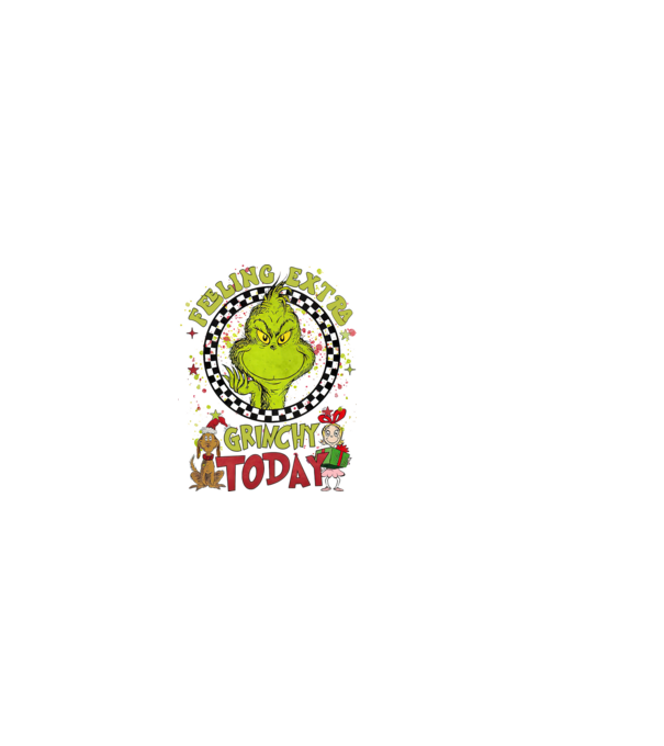 Feeling extra Grinchy today - Grinch model alb pe tricou