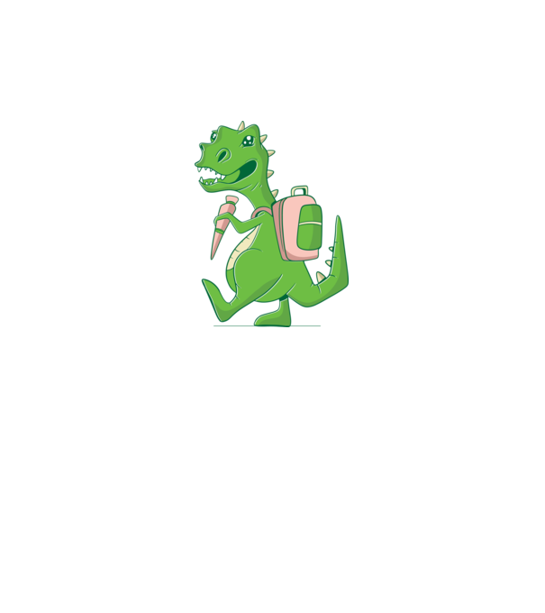 Elev Dino model gri pe tricou