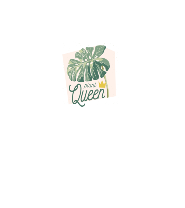 Plant Queen model alb pe tricou