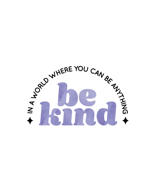 Be kind model alb pe tricou