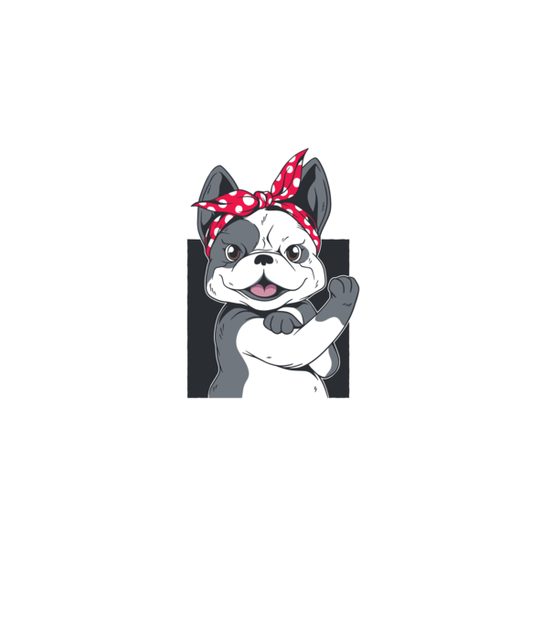 Bulldog Francez model gri pe tricou
