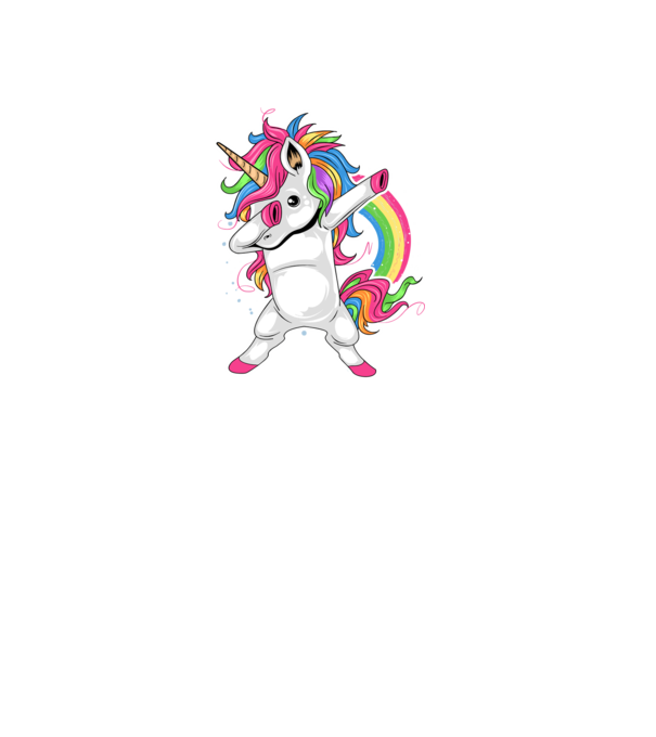 Unicorn Dab model mov pe tricou