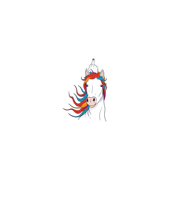 Unicorn Fuck Off model negru pe tricou