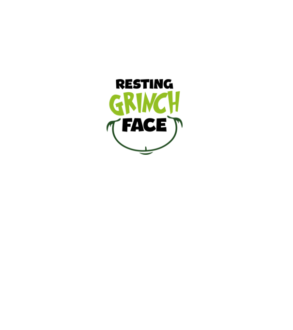 Resting Grinch face model alb pe tricou