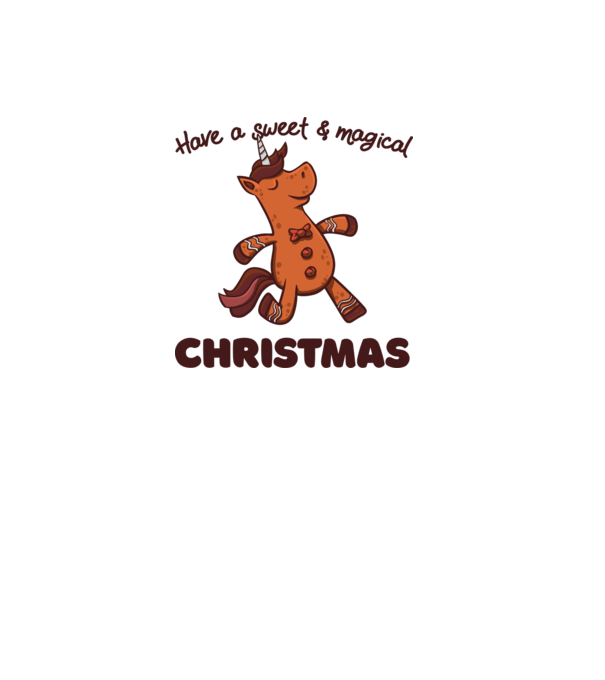 Have a sweet and magical Christmas model alb pe tricou