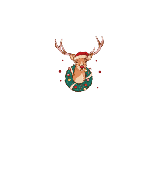 Oh deer, Christmas is here model negru pe tricou