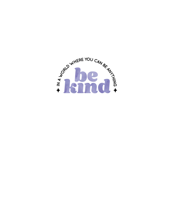 Be kind model alb pe tricou