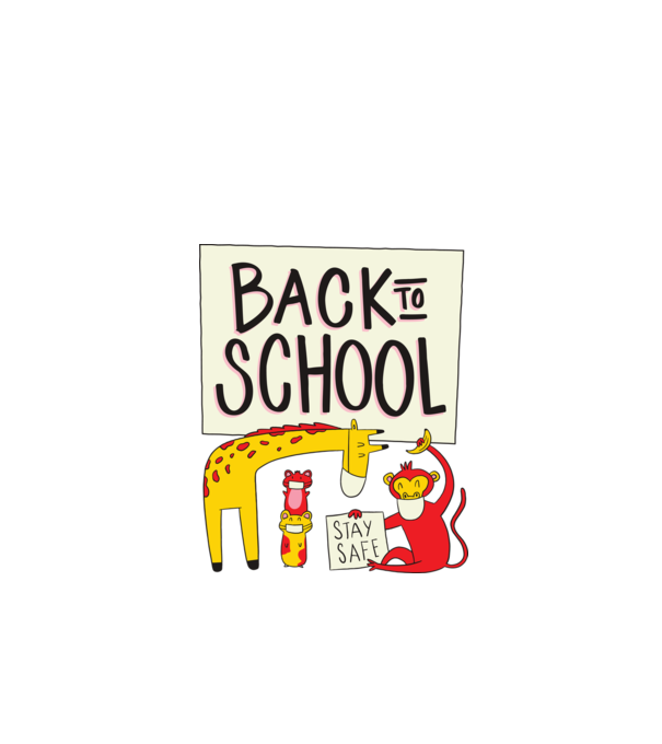 Back To School Animale model verde de măr pe tricou