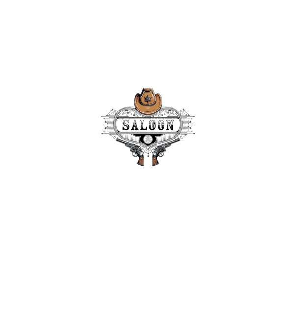 Cowboy saloon western model gri pe tricou