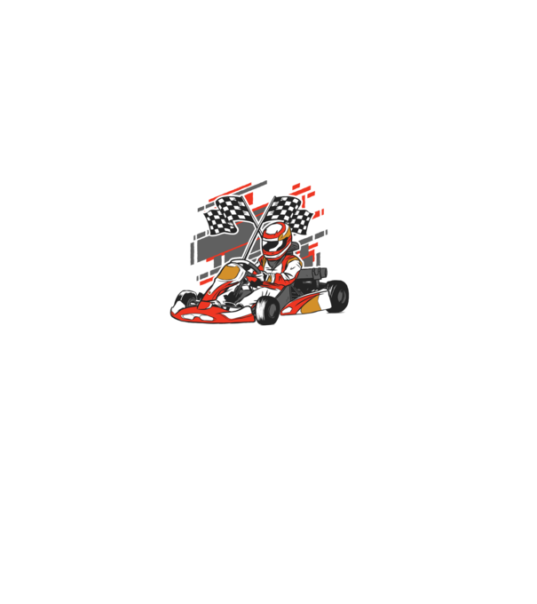 Gokart model negru pe tricou