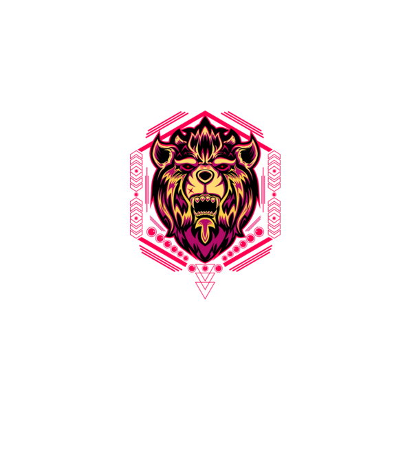Lion geometry model negru pe tricou