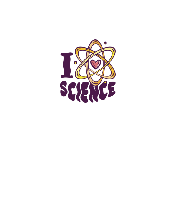 I Love Science știință model alb pe tricou