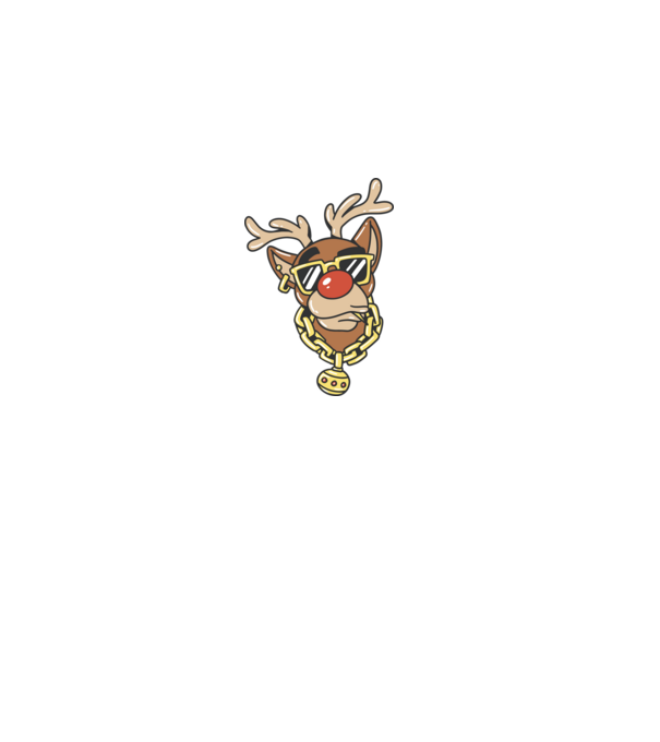 Gangster Reindeer model roz deschis pe tricou