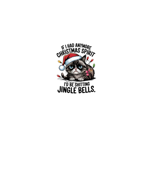 Christmas Spirit Grumpy Cat Alb model alb pe tricou