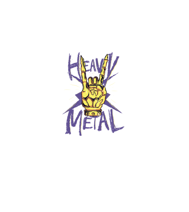 Heavy Metal model negru pe tricou