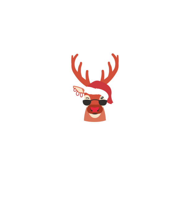 Cool Reindeer Rudolph model albastru jeanși pe tricou