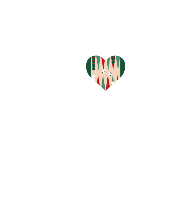 Love Backgammon model negru pe tricou