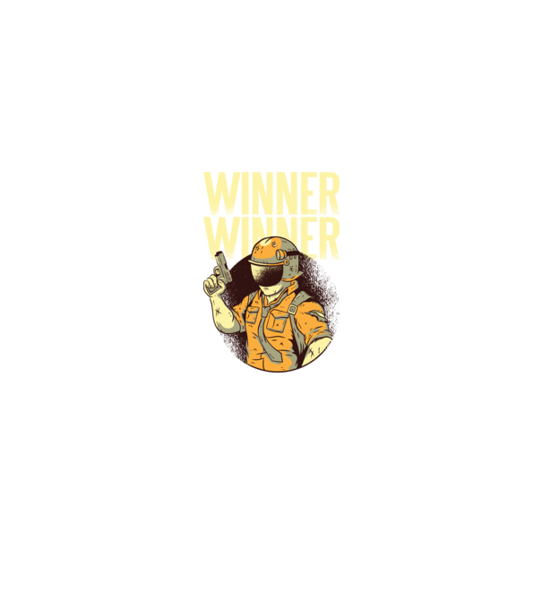 Winner Winner Chicken Dinner PUBG tricou model negru pe tricou