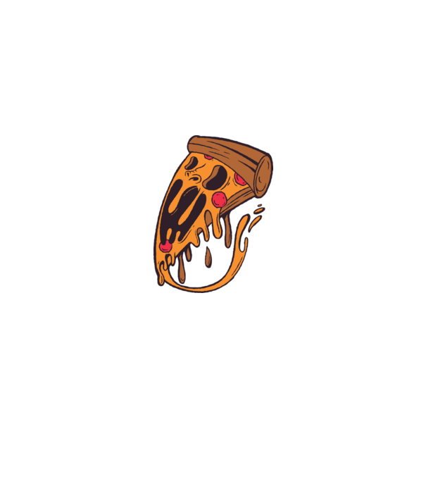 Pizza Horror model mentă pe tricou