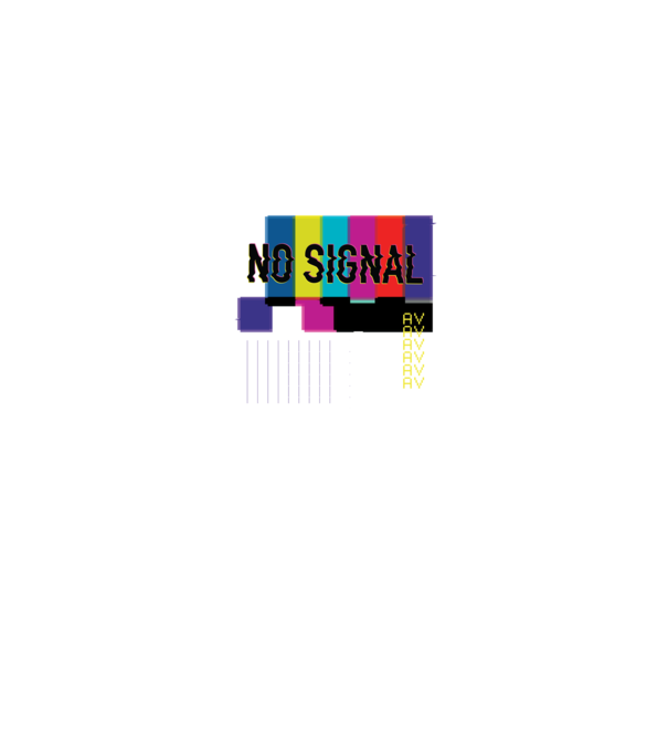 No Signal TV Eroare de transmisie model negru pe tricou