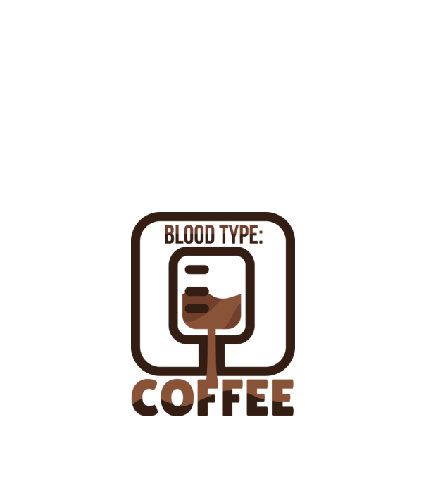 Grupa mea de sânge este cafeaua model alb pe tricou