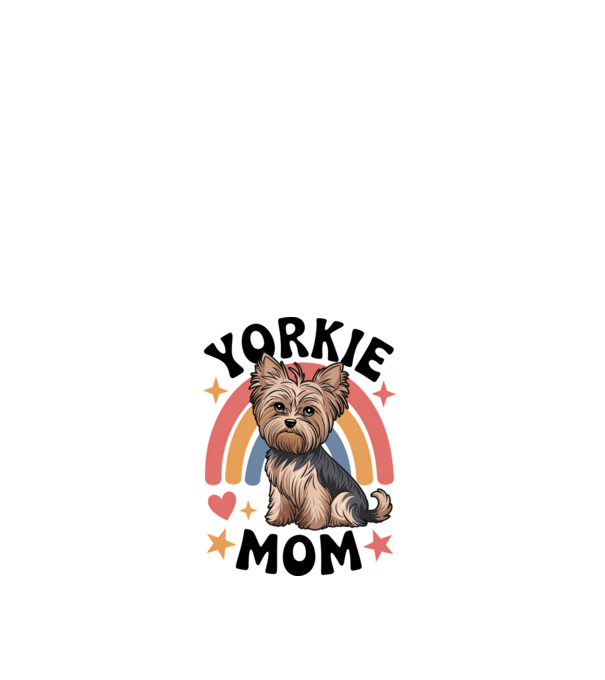 Yorkie Mom Alb model alb pe tricou