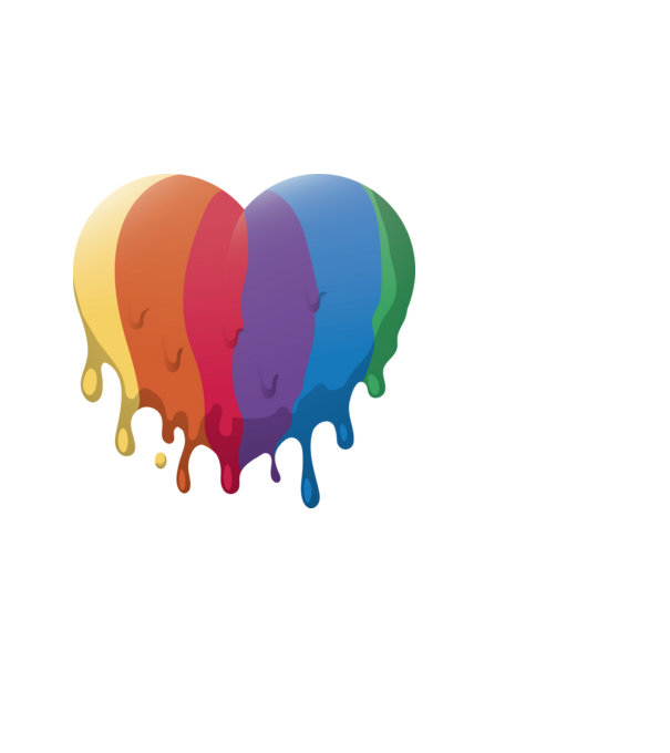 LGBTQ Inimă model albastru închis pe tricou